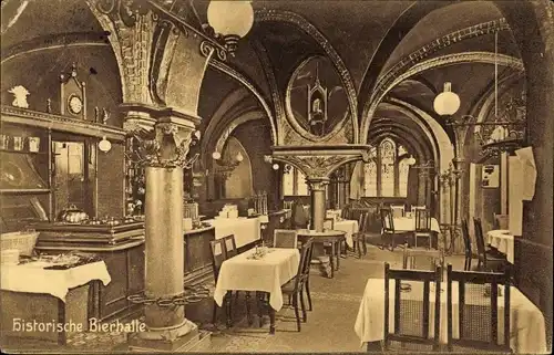 Ak Hansestadt Bremen, Historische Bierhalle, Jacobihalle, Nahe Obernstraße