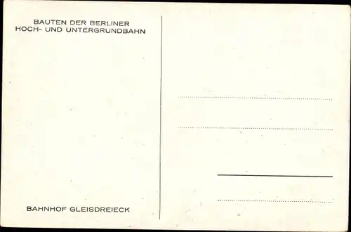 Künstler Ak Berlin Schöneberg, Bauten der Berliner Hoch- und Untergrundbahn