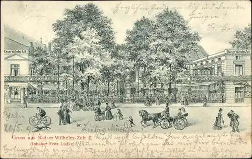 Litho Berlin Tiergarten, Kaiser Wilhelm Zelt II