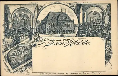 Vorläufer Hansestadt Bremen, Ratskeller, Rathaus, Fass, Gäste