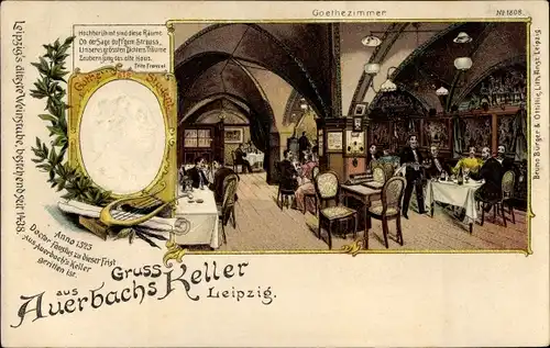 Litho Leipzig in Sachsen, Auerbachs Keller, Goethezimmer