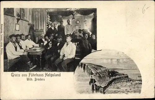 Ak Nordseeinsel Helgoland, Gesamtansicht, Fährhaus