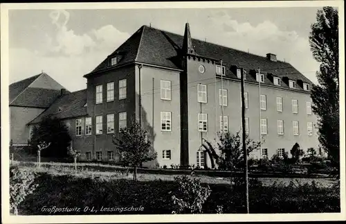 Ak Großpostwitz in Sachsen, Lessingschule