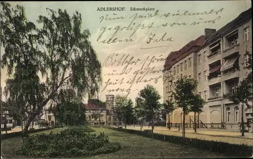 Ak Berlin Treptow Adlershof, Schmuckplatz, Wohngebäude