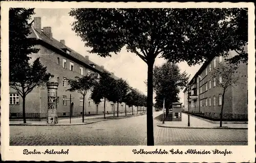 Ak Berlin Treptow Adlershof, Volkswohl Straße, Anna Seghers Straße, Ecke Altheider Straße, Bauhaus
