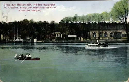 Ak Berlin Treptow Niederschöneweide, Neptunshain, Inh. H. Geschke