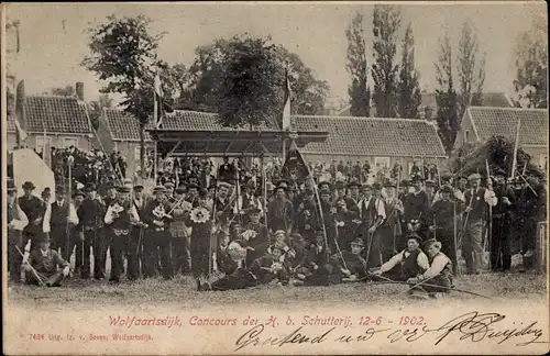Ak Wolphaartsdijk Zeeland, Concours der H. b. Miliz 12-6, 1902
