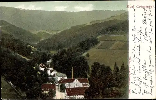Ak Bad Peterstal Griesbach Ortenaukreis, Ort, Felder, Wald