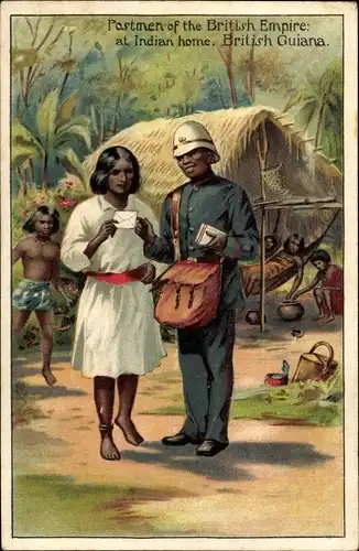 Litho Guyana, Postmen of the British Empire at Indian Home, British Guiana