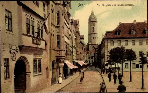 Ak Jena in Thüringen, Johannisstraße am Eichplatz, Gastwirtschaft Zur Rose, Inh. Albert Dürrfeld