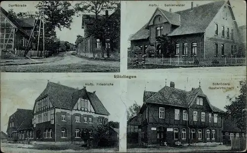 Ak Rätzlingen Oebisfelde Weferlingen in Sachsen Anhalt, Hofbesitzer Friedrichs, Schierwater,Gasthaus