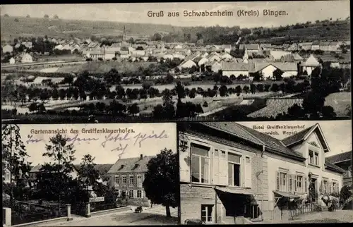Ak Schwabenheim an der Selz Rheinhessen, Hotel Greiffenklauerhof, Totalansicht