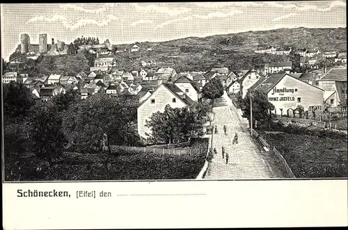 Lied Ak Baumgartner, W., Schönecken in der Eifel, Straßenpartie, Handlung Franz Irsfeld