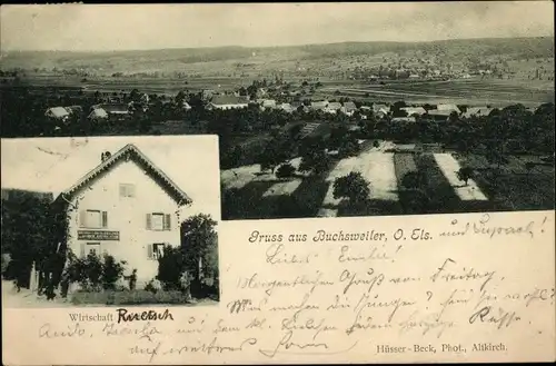 Ak Bouxwiller Buchsweiler Elsass Bas Rhin, Totalansicht, Gasthaus