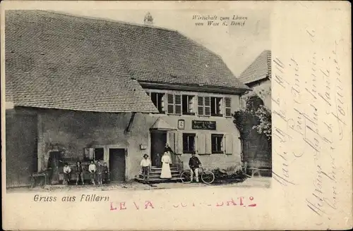 Ak Fulleren Füllern Elsass Haut Rhin, Gasthaus zum Löwen