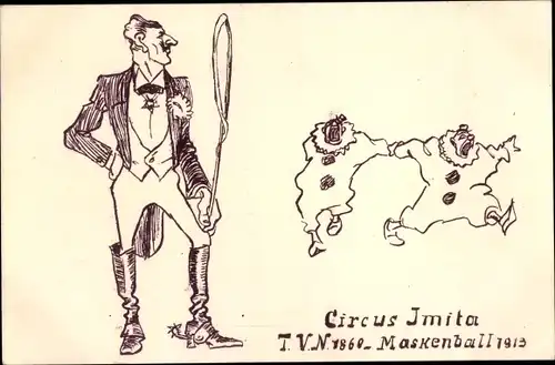 Ak Circus Imita, TVN 1860 Maskenball 1913