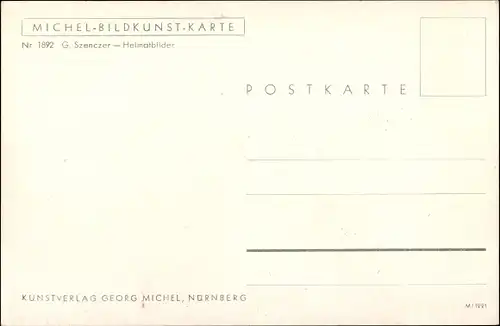 Künstler Ak Szenczer, G., Heimatbilder, Gewitterstimmung