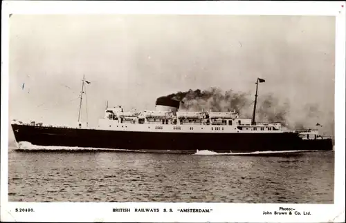 Ak British Railways, Sealink, Dampfer SS Amsterdam