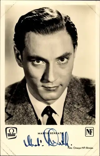 Ak Schauspieler Martin Benrath, Portrait, Autogramm