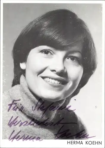 Ak Schauspielerin Herma Koehn, Portrait, Autogramm