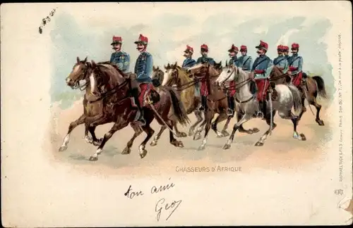 Künstler Ak Hunters of Africa