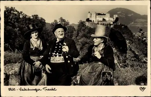 Ak Menschen in Alt-Salzburger-Tracht, Gruppenbild