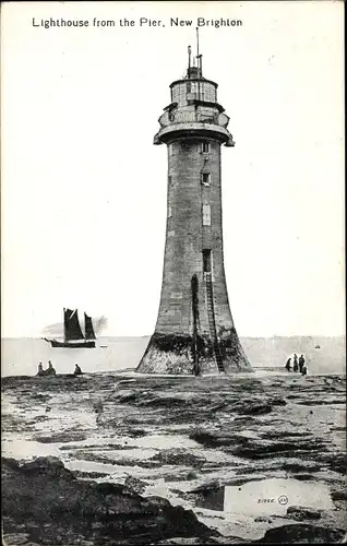 Ak New Brighton Wallasey England, Leuchtturm