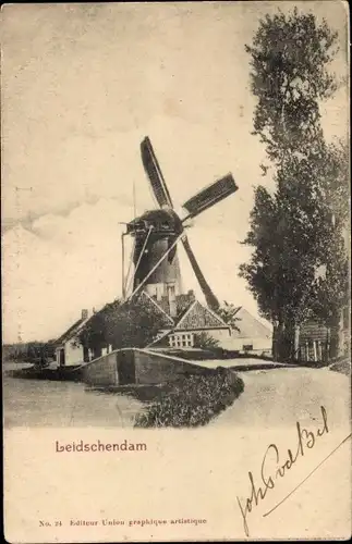 Ak Leidschendam Südholland, Windmühle