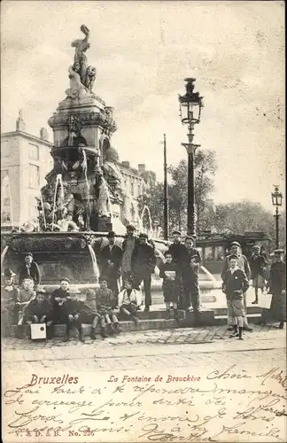 Ak Bruxelles Brüssel, La Fontaine de Brouckere