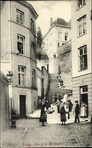 Ak Liège Lüttich Wallonien, Rue de la Montagne