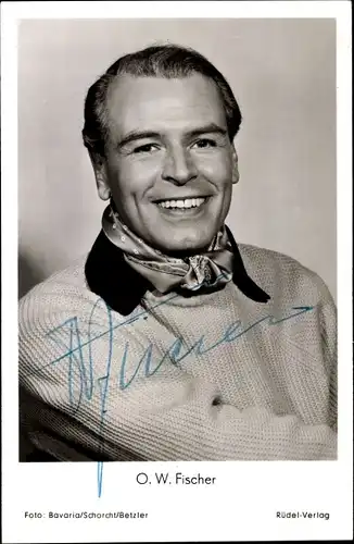 Ak Schauspieler O. W. Fischer, Portrait, Autogramm