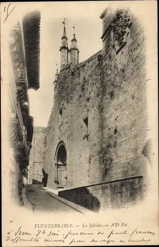 Ak Hondarribia Fuenterrabia Baskenland, Kirche