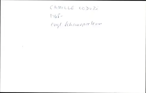 Ak Schauspielerin Camille Coduri, Portrait, Autogramm