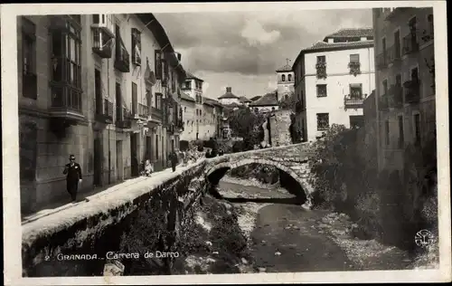 Ak Granada Andalusien Spanien, Carrera de Darro