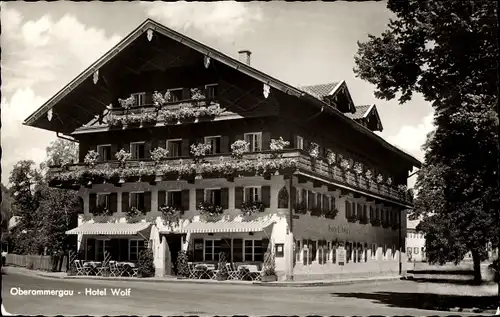 Ak Oberammergau in Oberbayern, Hotel Wolf