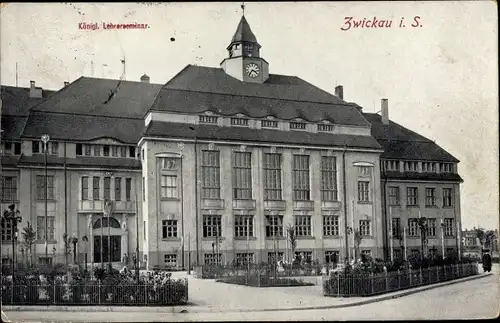 Ak Zwickau in Sachsen, Königliches Lehrerseminar