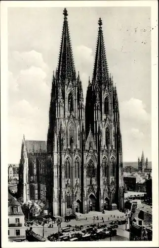 Ak Köln am Rhein, Dom, Westseite