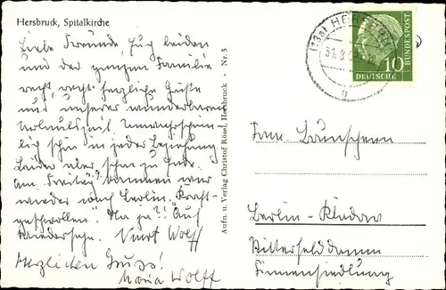 Ak Hersbruck in Mittelfranken, Spitalkirche