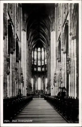 Ak Köln am Rhein, Dom, Innenansicht