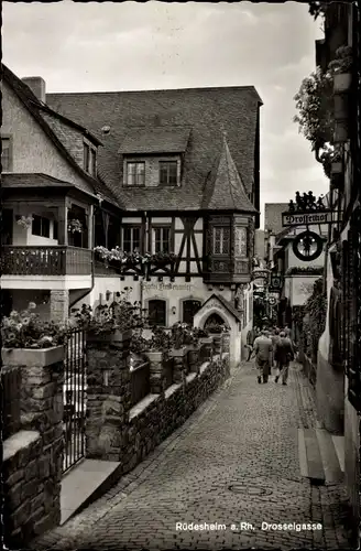 Ak Rüdesheim am Rhein, Drosselgasse, Drosselhof