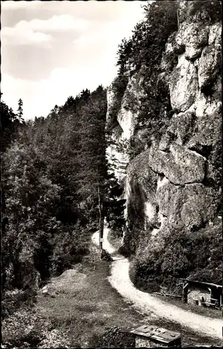 Ak Rupprechtstegen Hartenstein an der Pegnitz Mittelfranken, Eingang zum Ankatal, Felsformation