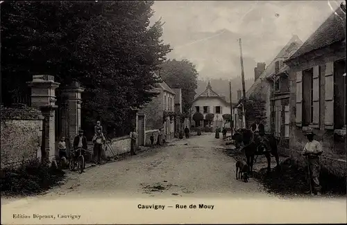 Ak Cauvigny Oise, Rue de Mouy