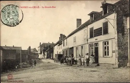 Ak Croissy in der Celle Oise, La Grande Rue