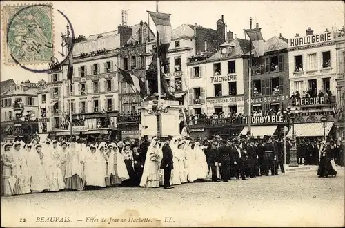 Ak Beauvais Oise, Jeanne Hachette-Feierlichkeiten