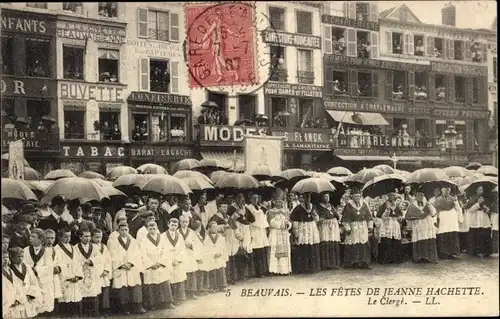 Ak Beauvais Oise, Feste der Jeanne Hachette, Der Klerus