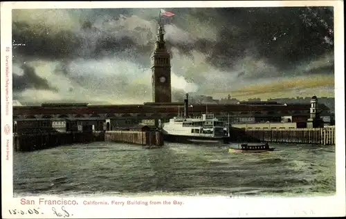 Ak San Francisco Kalifornien USA, Ferry Building, Bay