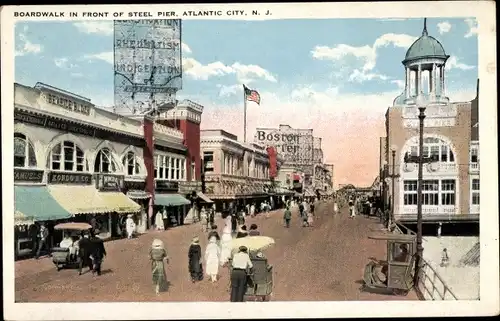 Ak Atlantic City New Jersey USA, Promenade vor dem Steel Pier