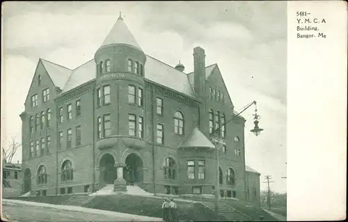 Ak Bangor Maine USA, YMCA-Gebäude