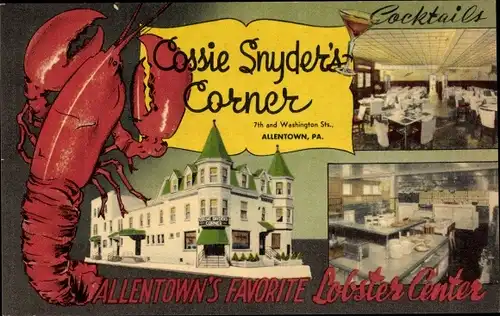 Ak Allentown Pennsylvania USA, Cossie Snyder's Corner, 7th Washington Street