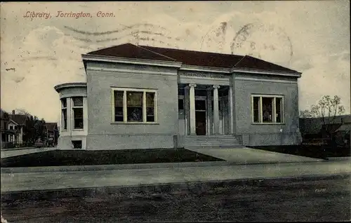 Ak Torrington Connecticut USA, Bibliothek